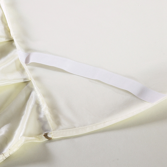 91家纺网 家纺一手货源 找家纺 情恒 2020新款蕾丝床裙 玫瑰情缘-米黄