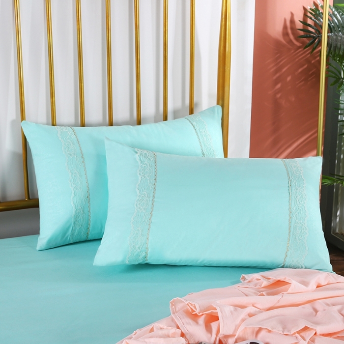 91家纺网 家纺一手货源 找家纺 情恒 2020新款蕾丝床裙 玫瑰情缘-水绿