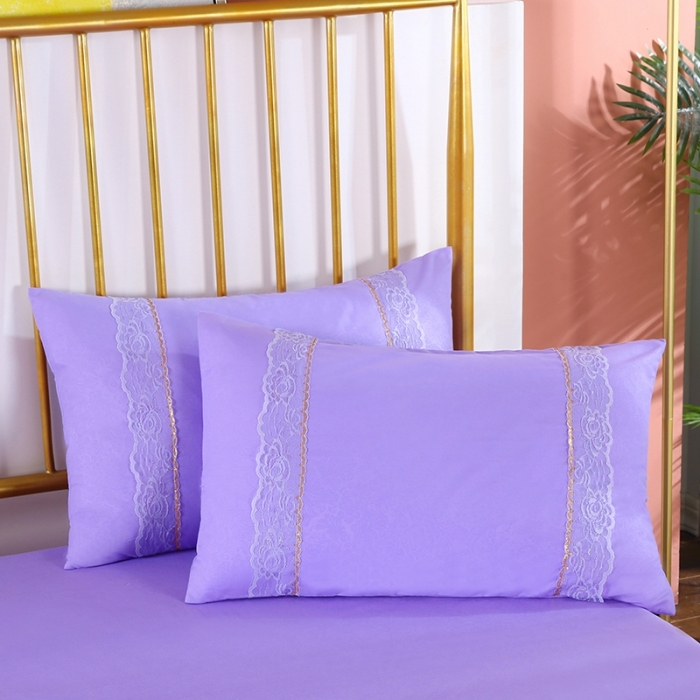 91家纺网 家纺一手货源 找家纺 情恒 2020新款蕾丝床裙 玫瑰情缘-紫色