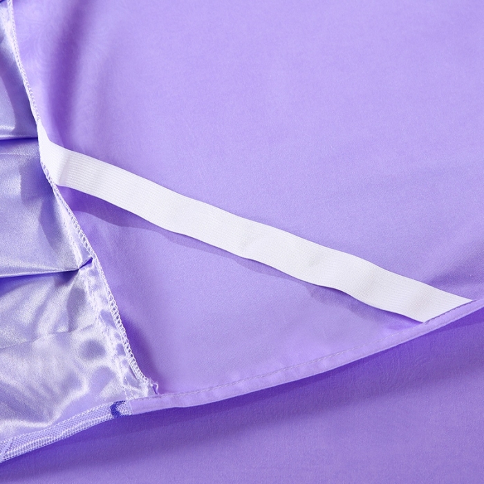 91家纺网 家纺一手货源 找家纺 情恒 2020新款蕾丝床裙 玫瑰情缘-紫色