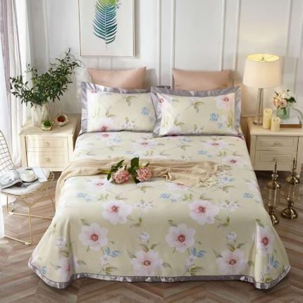 91家纺网 家纺一手货源 找家纺 威克凯丽 2023新款竹语天丝软凉席 云水之摇-浅黄