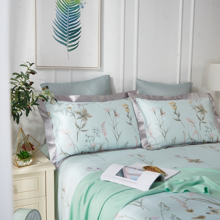 91家纺网 家纺一手货源 找家纺 威克凯丽 2023新款竹语天丝软凉席 安玥