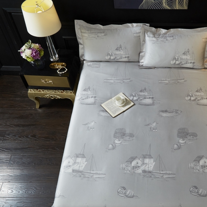 91家纺网 家纺一手货源 找家纺 威克凯丽 2023新款竹语天丝软凉席 白鱼入舟-灰