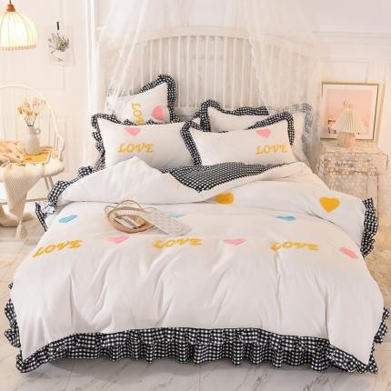 91家纺网 家纺一手货源 找家纺 （总）欧冠家纺 2020新款毛巾绣色织四件套