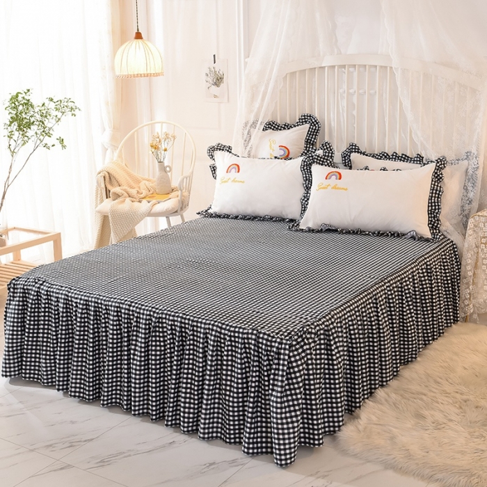 91家纺网 家纺一手货源 找家纺 欧冠家纺 2020新款毛巾绣色织四件套 彩虹-黑白