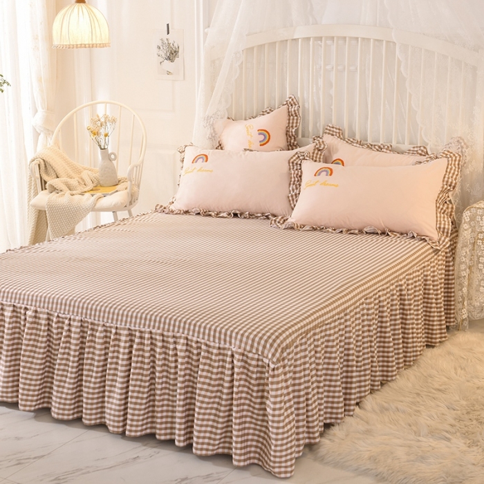 91家纺网 家纺一手货源 找家纺 欧冠家纺 2020新款毛巾绣色织四件套 彩虹-玉色