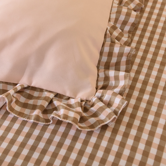 91家纺网 家纺一手货源 找家纺 欧冠家纺 2020新款毛巾绣色织四件套 彩虹-玉色