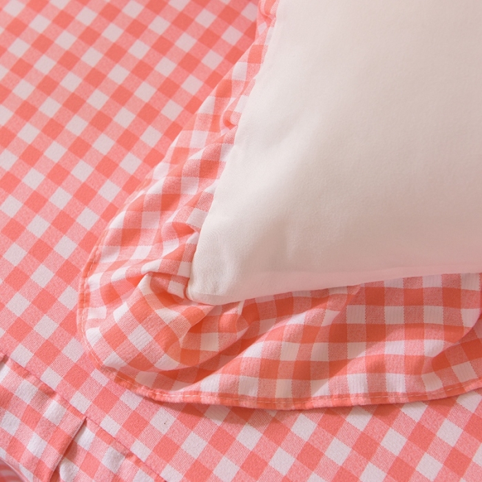 91家纺网 家纺一手货源 找家纺 欧冠家纺 2020新款毛巾绣色织四件套 倾心-粉白