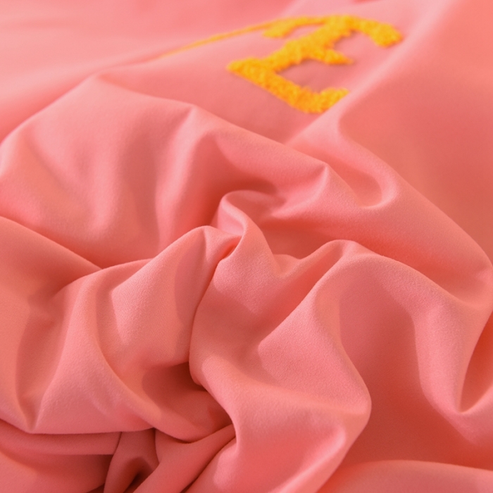 91家纺网 家纺一手货源 找家纺 欧冠家纺 2020新款毛巾绣色织四件套 倾心-粉色