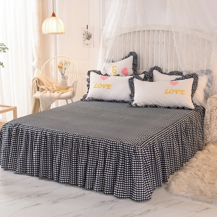 91家纺网 家纺一手货源 找家纺 欧冠家纺 2020新款毛巾绣色织四件套 倾心-黑白