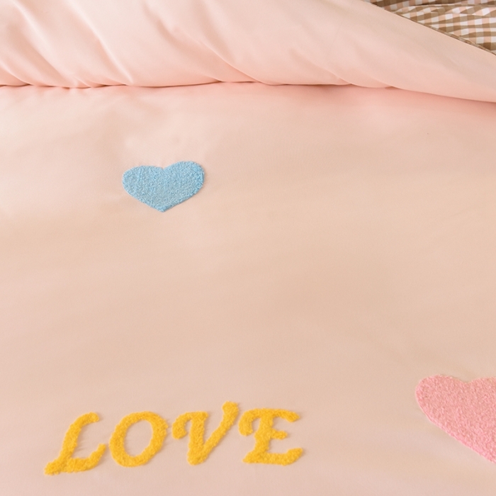 91家纺网 家纺一手货源 找家纺 欧冠家纺 2020新款毛巾绣色织四件套 倾心-玉色