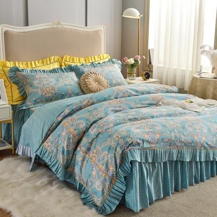 91家纺网 家纺一手货源 找家纺 菊上 2020新款美式铂金系列四件套电子图 米娅