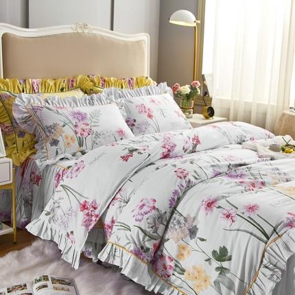 91家纺网 家纺一手货源 找家纺 菊上 2020新款美式铂金系列四件套电子图 纯美