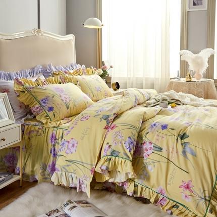 菊上 2020新款美式铂金系列四件套电子图 花美