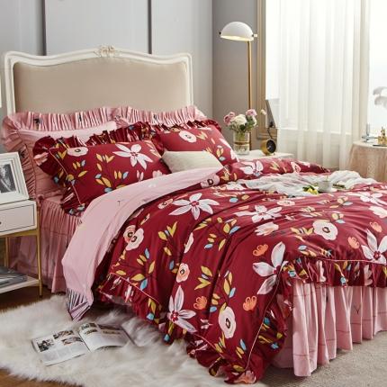 菊上 2020新款美式铂金系列四件套电子图 念红