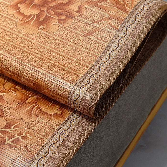 91家纺网 家纺一手货源 找家纺 2024印花竹席正反面两用凉席