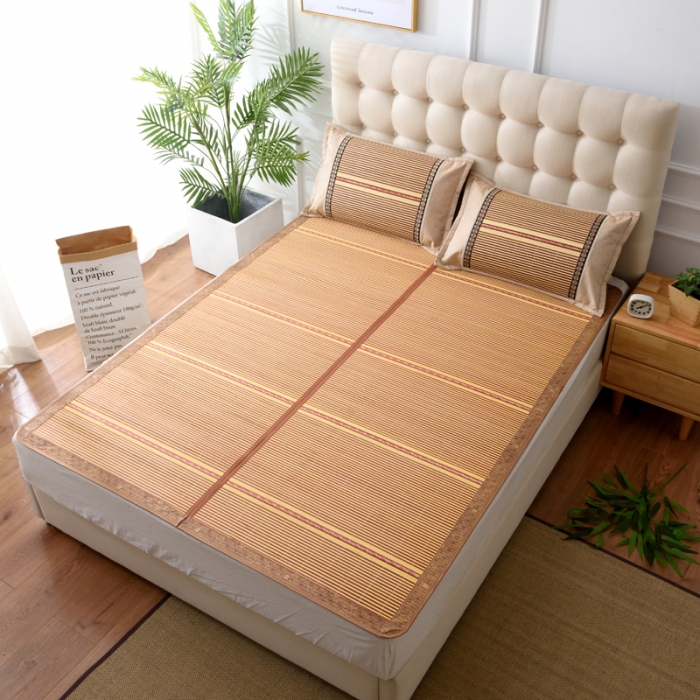 91家纺网 家纺一手货源 找家纺 2024新款双面竹席冰丝席竹凉席学生宿舍席子凉席