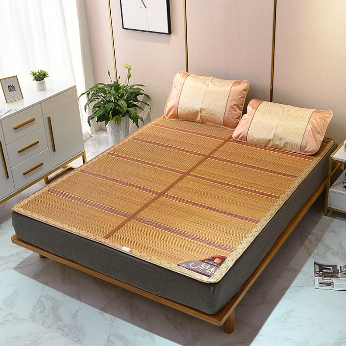 91家纺网 家纺一手货源 找家纺 2024新款双面竹席冰丝席竹凉席学生宿舍席子凉席