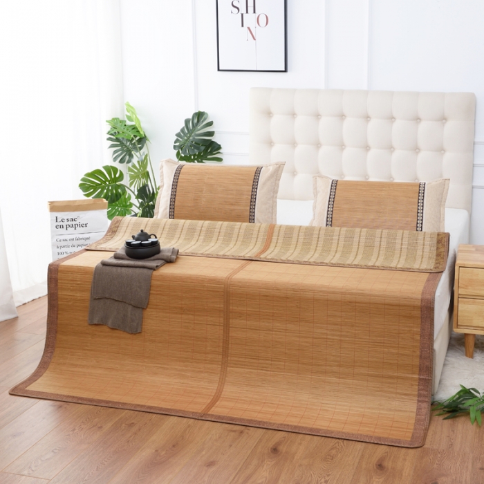 91家纺网 家纺一手货源 找家纺 2024新款双面竹席冰丝席竹凉席学生宿舍席子凉席