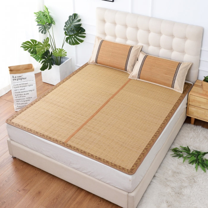 91家纺网 家纺一手货源 找家纺 2024新款双面竹席冰丝席竹凉席学生宿舍席子凉席