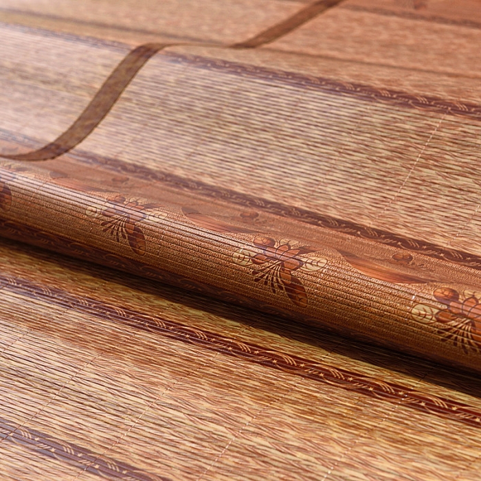 91家纺网 家纺一手货源 找家纺 2024新款双面印花竹席冰丝席竹凉席学生宿舍席子凉席