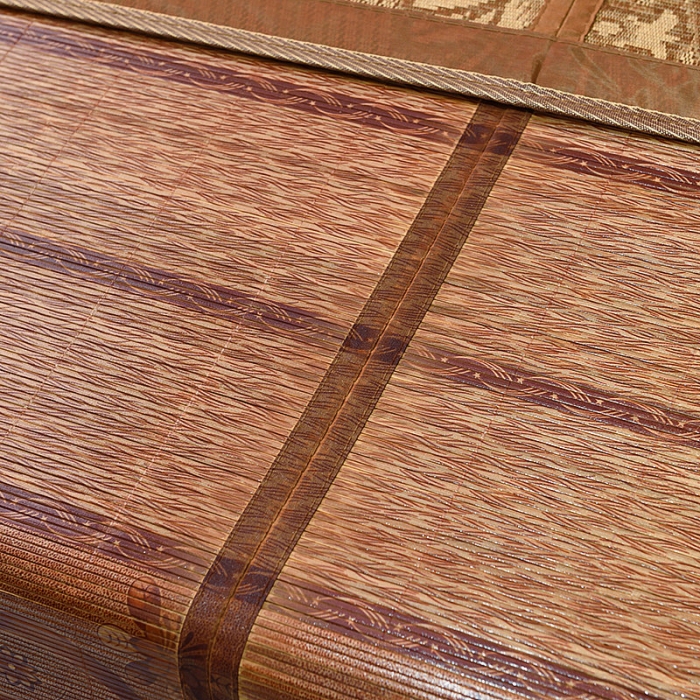 91家纺网 家纺一手货源 找家纺 2024新款双面印花竹席冰丝席竹凉席学生宿舍席子凉席