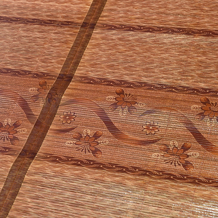 91家纺网 家纺一手货源 找家纺 2024新款双面印花竹席冰丝席竹凉席学生宿舍席子凉席