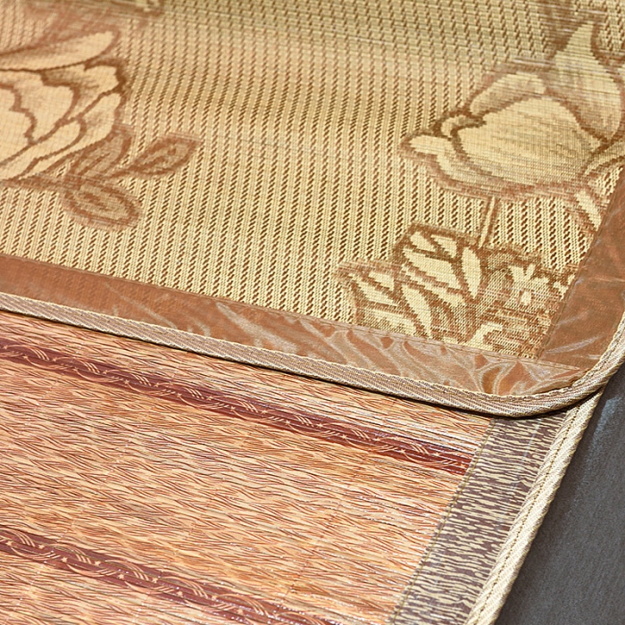 91家纺网 家纺一手货源 找家纺 2024新款双面印花竹席冰丝席竹凉席学生宿舍席子凉席