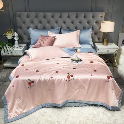 91家纺网 家纺一手货源 找家纺 （总）澳梵 2022新款莫代尔绣花夏被四件套