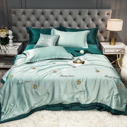 91家纺网 家纺一手货源 找家纺 （总）澳梵 2022新款莫代尔绣花夏被四件套