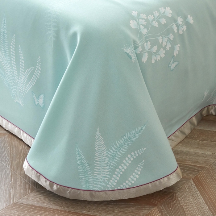 91家纺网 家纺一手货源 找家纺 威克凯丽 2021新款印花款纯竹纤维软凉席三件套 兰馨