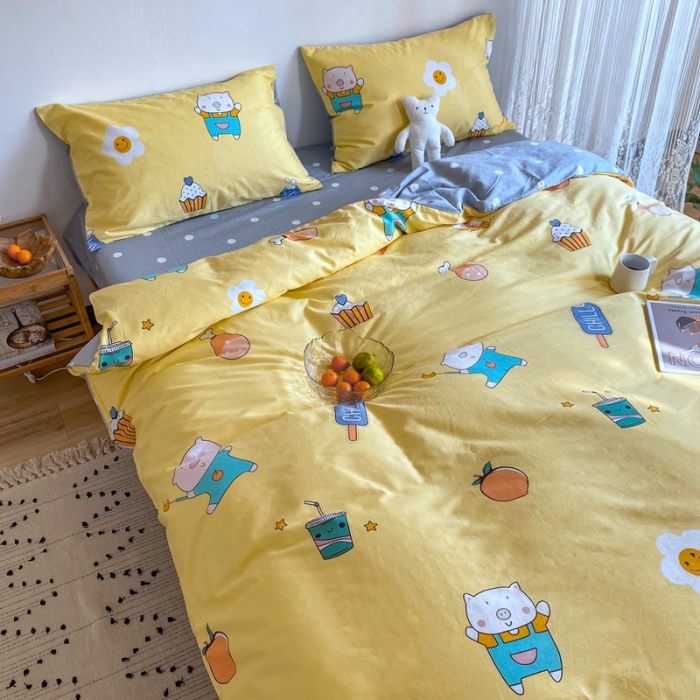 91家纺网 家纺一手货源 找家纺 （总）星期八 2020新款13070全棉四件套亲子系列