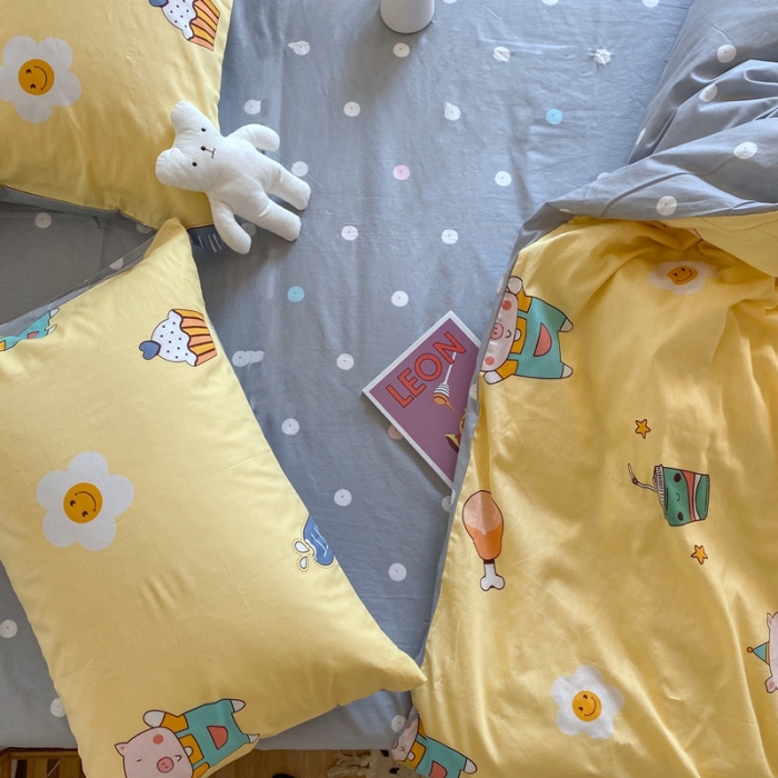 91家纺网 家纺一手货源 找家纺 （总）星期八 2020新款13070全棉四件套亲子系列