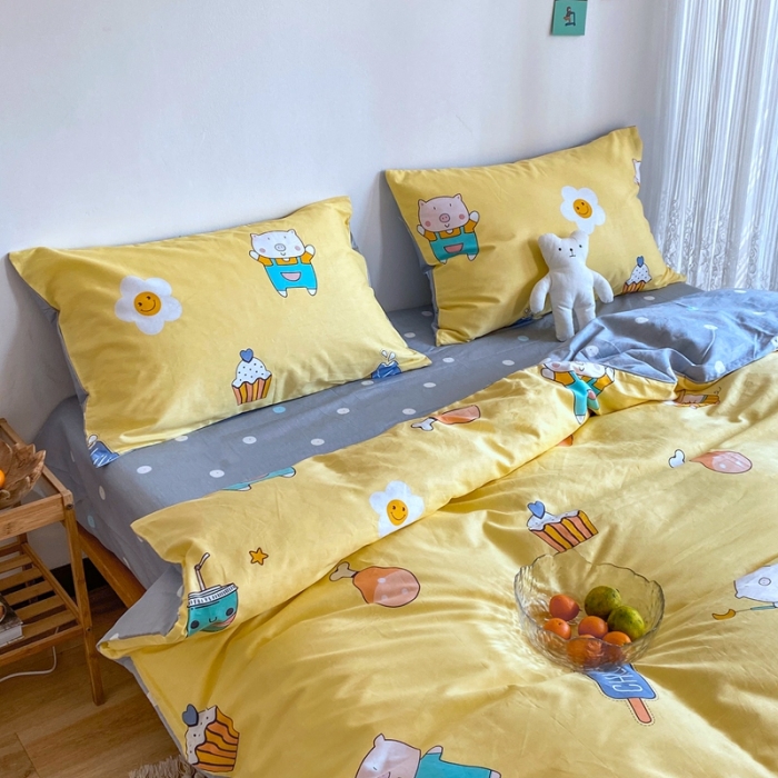 91家纺网 家纺一手货源 找家纺 （总）星期八 2020新款13070全棉四件套亲子系列