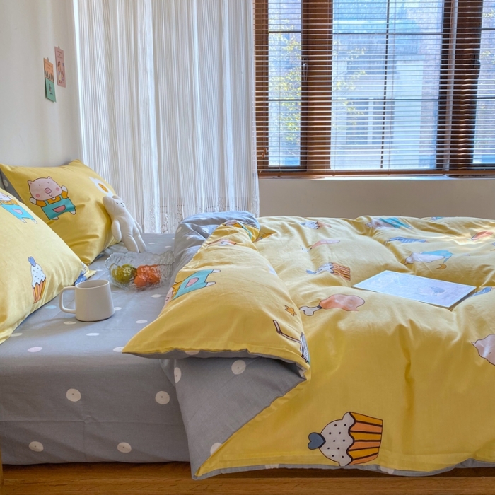 91家纺网 家纺一手货源 找家纺 （总）星期八 2020新款13070全棉四件套亲子系列