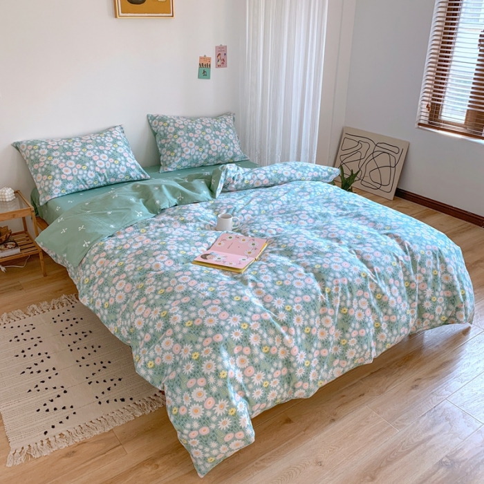 91家纺网 家纺一手货源 找家纺 星期八 2020新款13070全棉四件套亲子系列 绿意盎然