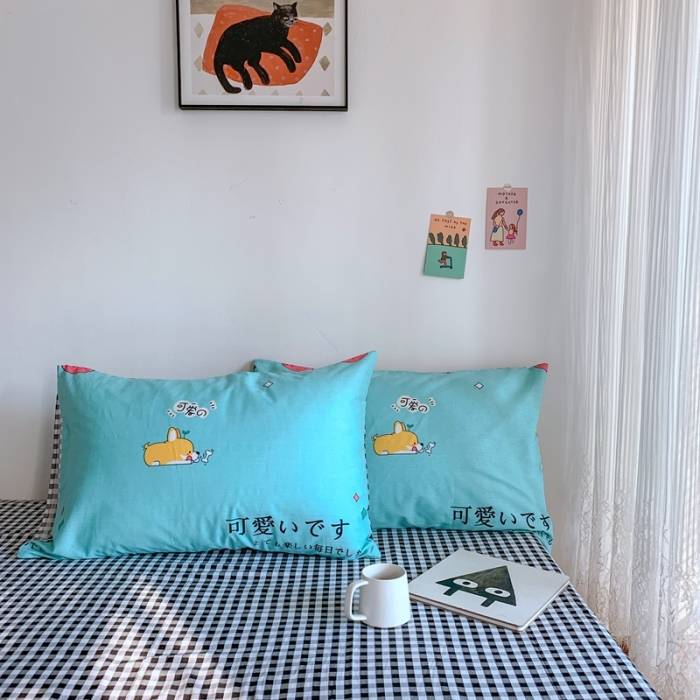 91家纺网 家纺一手货源 找家纺 星期八 2020新款13070全棉四件套亲子系列 可爱小鸭