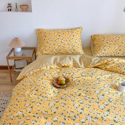 星期八 2020新款13070全棉四件套亲子系列 黄色小花