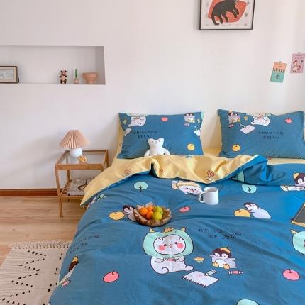 星期八 2020新款13070全棉四件套亲子系列 动物乐园