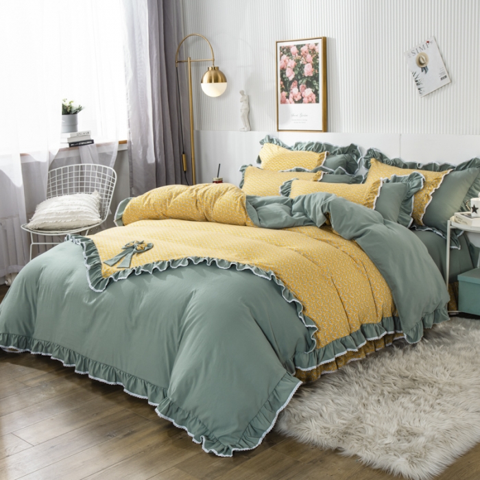 91家纺网 家纺一手货源 找家纺 兴美佳 新款网红爆款奢丝棉四件套 洛莉塔