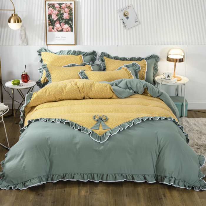 91家纺网 家纺一手货源 找家纺 兴美佳 新款网红爆款奢丝棉四件套 洛莉塔