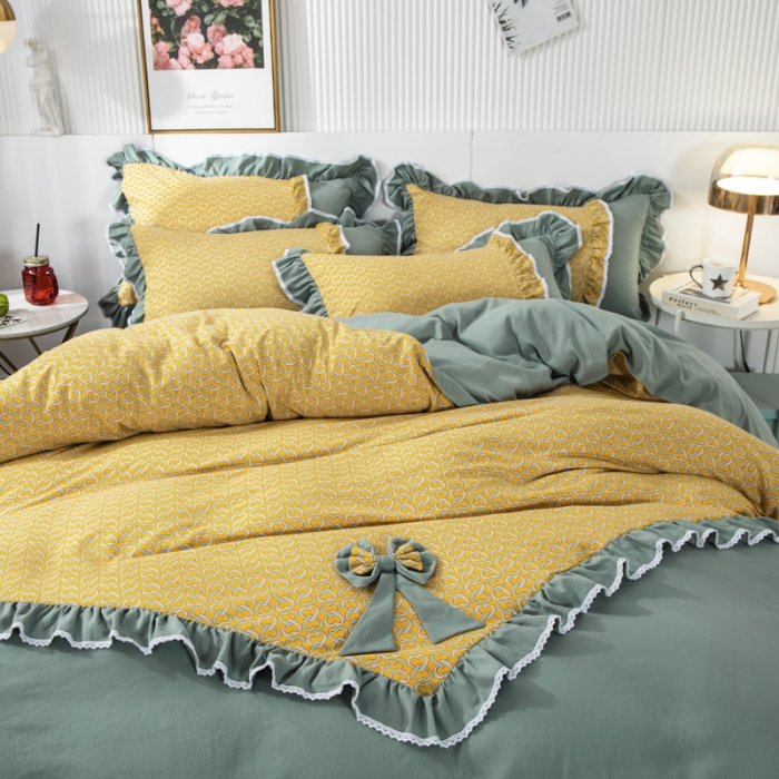 91家纺网 家纺一手货源 找家纺 兴美佳 新款网红爆款奢丝棉四件套 洛莉塔