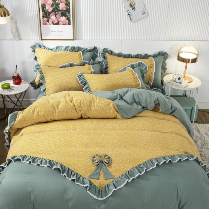 91家纺网 家纺一手货源 找家纺 兴美佳 新款网红爆款奢丝棉四件套 洛莉塔