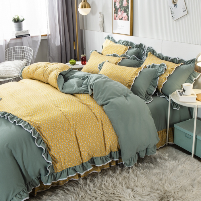 91家纺网 家纺一手货源 找家纺 兴美佳 新款网红爆款奢丝棉四件套 洛莉塔