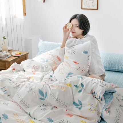 91家纺网 家纺一手货源 找家纺 捌月全棉13372小清新四件套 盎然