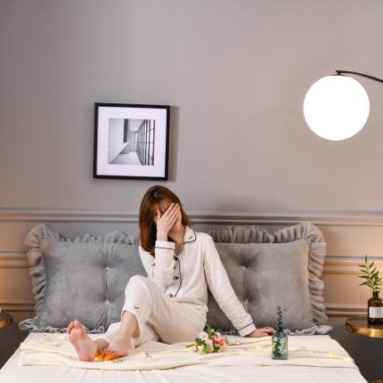 91家纺网 家纺一手货源 找家纺 一兰家纺 2020新款流金长条系列大靠背 流金灰色