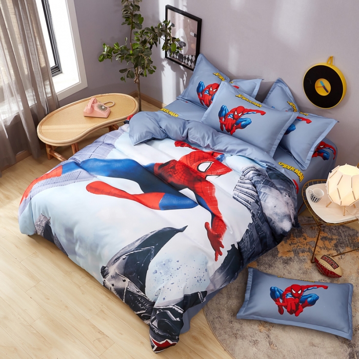 91家纺网 家纺一手货源 找家纺 KT猫直营店 2024新款大版卡通四件套 超能蜘蛛侠