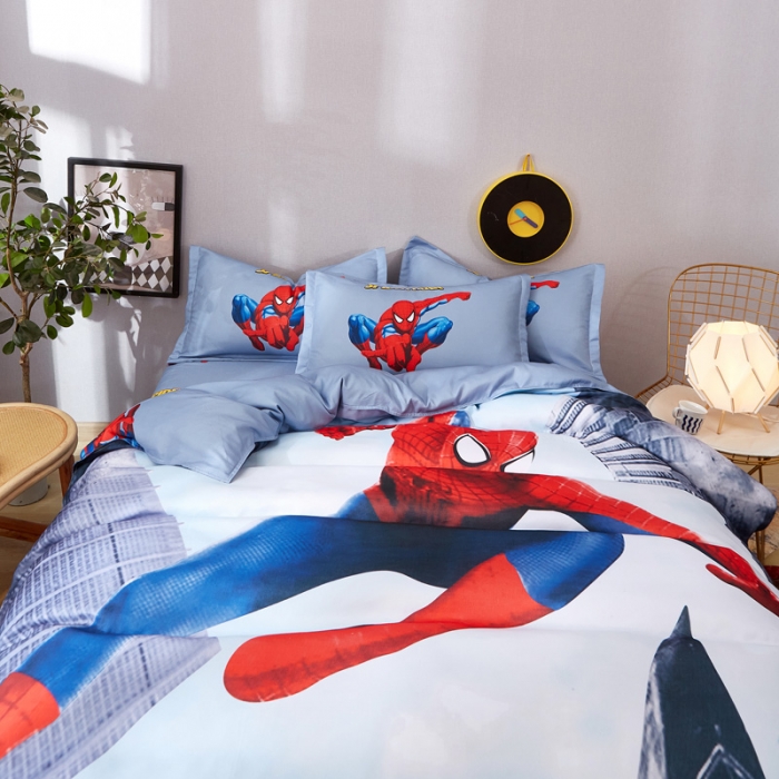 91家纺网 家纺一手货源 找家纺 KT猫直营店 2024新款大版卡通四件套 超能蜘蛛侠