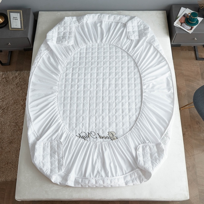 91家纺网 家纺一手货源 找家纺 喜居 2020新款全棉抗菌床笠 白色