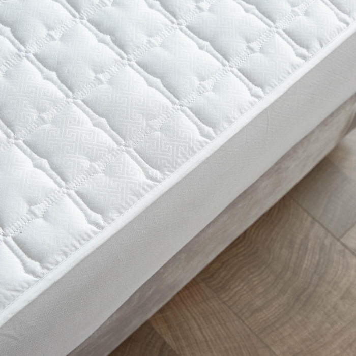 91家纺网 家纺一手货源 找家纺 喜居 2020新款全棉抗菌床笠 白色